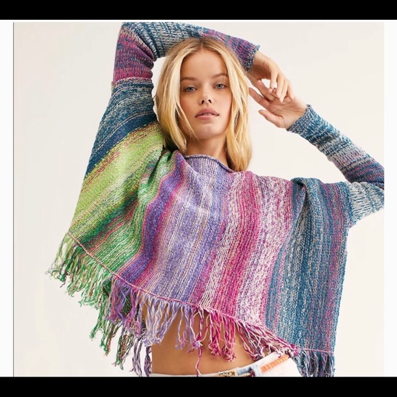 Free People Sweaters - Free People Radiate Rainbow Brite Pullover Sweater